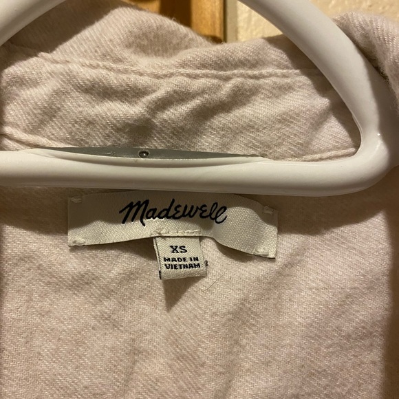 Madewell XS Button Down, Cream Color - Picture 5 of 5